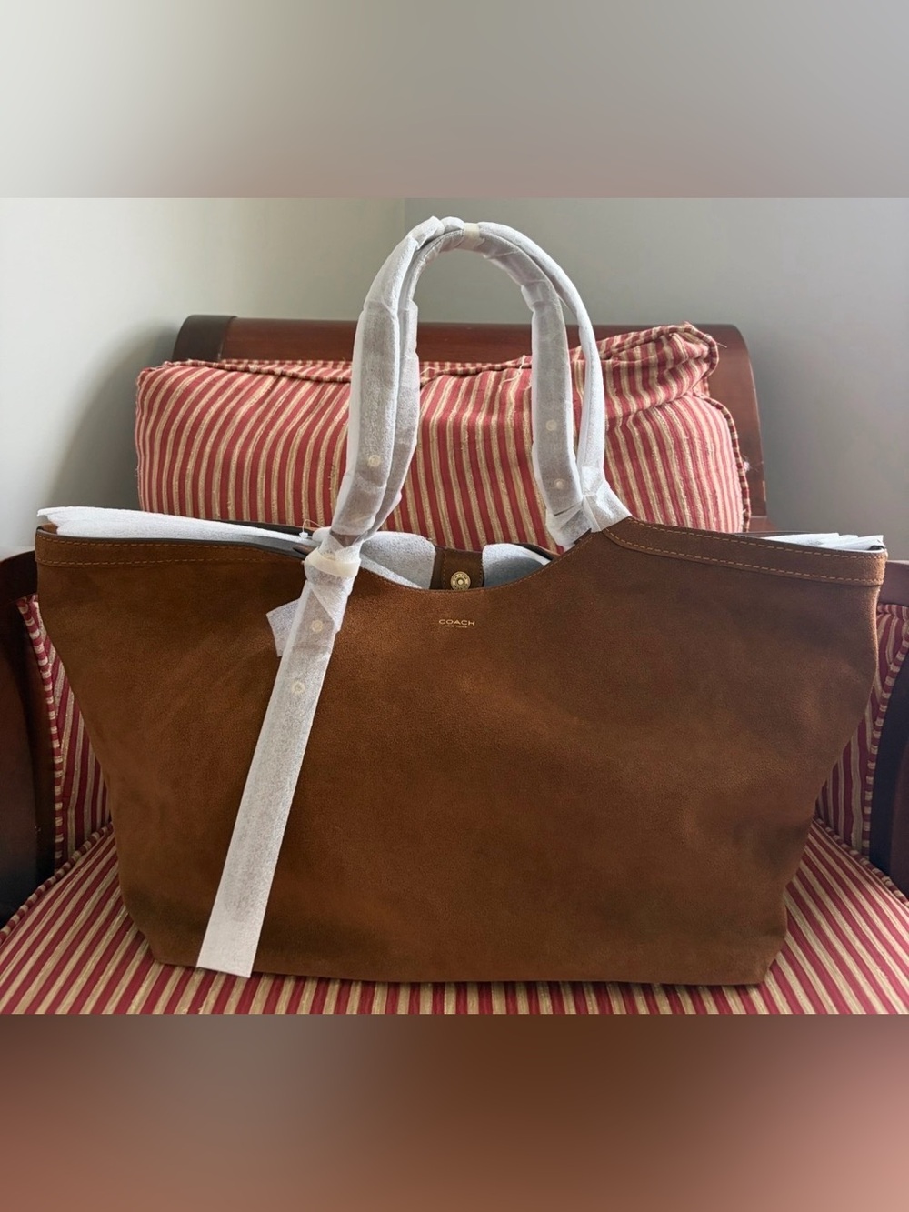COACH Suede Gramercy Tote (NWT)